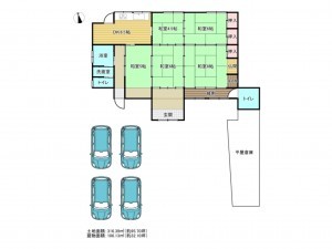 泉南市中小路、中古一戸建ての間取り画像です