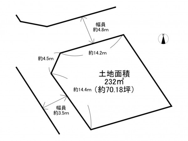 阪南市和泉鳥取、土地の間取り画像です
