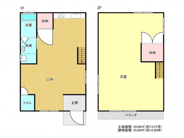 阪南市尾崎町、中古一戸建ての間取り画像です