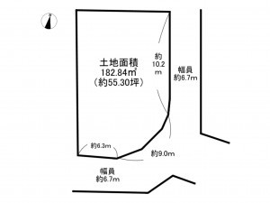 泉南郡岬町淡輪、土地の間取り画像です