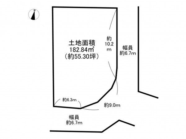 泉南郡岬町淡輪、土地の間取り画像です