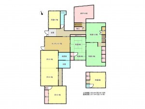 阪南市山中渓、中古一戸建ての間取り画像です