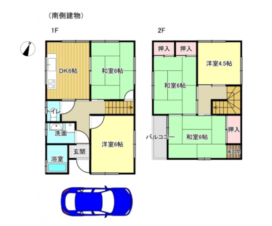 阪南市尾崎町、収益物件/住宅の間取り画像です