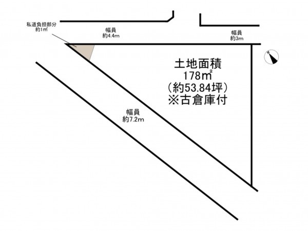 泉南市男里、土地の間取り画像です