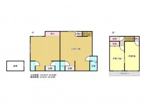 泉南郡岬町淡輪、中古一戸建ての間取り画像です
