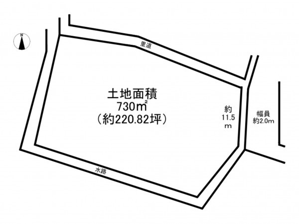 阪南市箱作、土地の間取り画像です