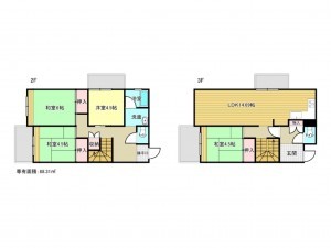 泉南市信達大苗代、マンションの間取り画像です