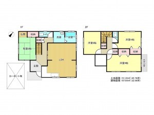 阪南市鳥取三井、中古一戸建ての間取り画像です