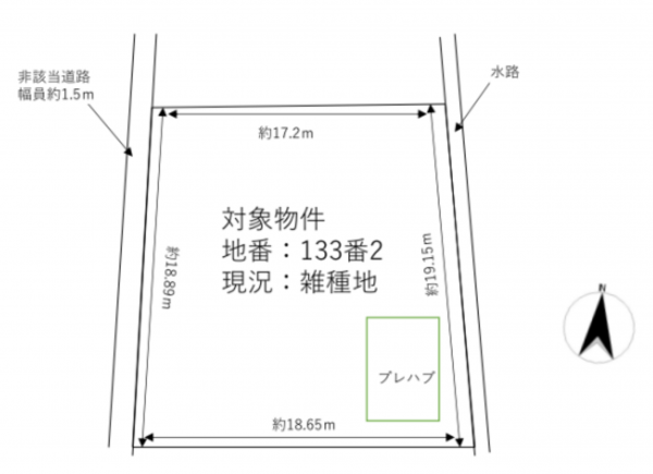 阪南市尾崎町、土地の間取り画像です