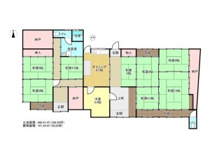 泉南郡岬町淡輪、中古一戸建ての間取り画像です
