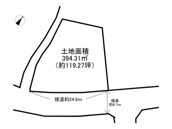 泉南市樽井、土地の間取り画像です