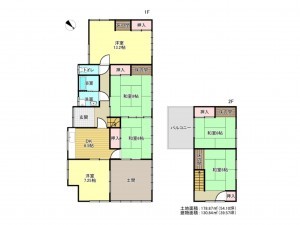 阪南市尾崎町、中古一戸建ての間取り画像です