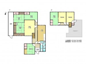 阪南市尾崎町、中古一戸建ての間取り画像です