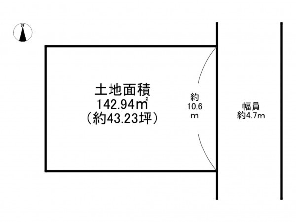 泉南郡岬町深日、土地の間取り画像です
