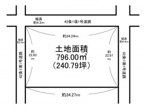 泉南郡岬町淡輪、土地の間取り画像です