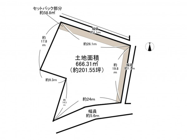 阪南市鳥取、土地の間取り画像です