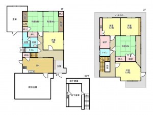 泉南郡岬町多奈川谷川、中古一戸建ての間取り画像です