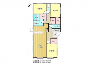 泉南市男里、新築一戸建ての間取り画像です