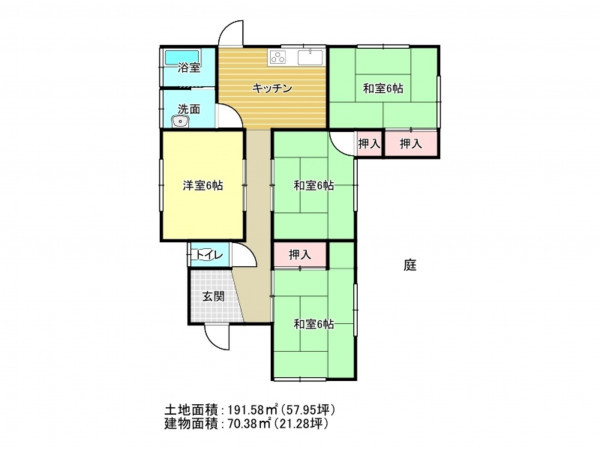 阪南市舞、中古一戸建ての間取り画像です