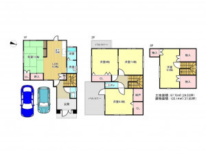 泉南市樽井、中古一戸建ての間取り画像です