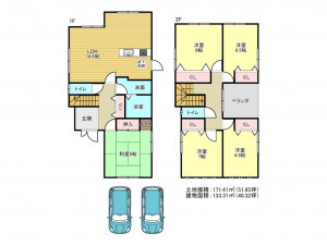 阪南市箱作、中古一戸建ての間取り画像です