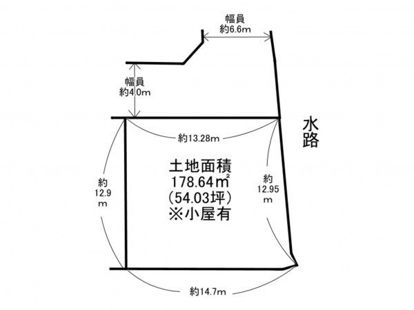 泉南市岡田、土地の間取り画像です