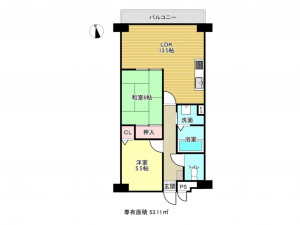 泉南郡岬町淡輪、収益物件/マンションの間取り画像です