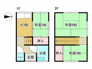 泉南郡岬町深日、収益物件/アパートの間取り画像です