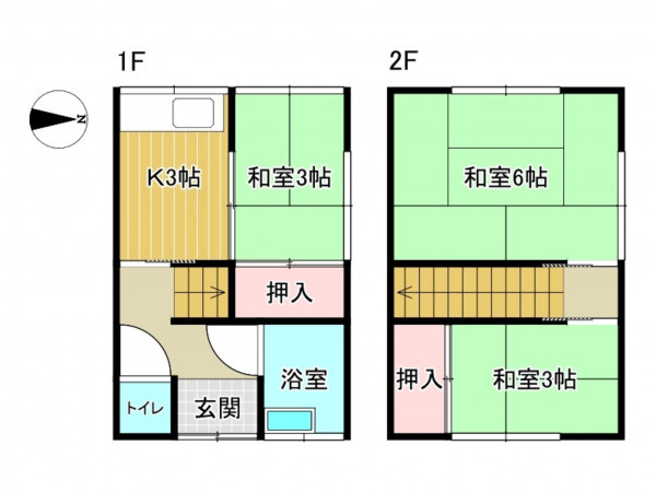 泉南郡岬町深日、収益物件/アパートの間取り画像です