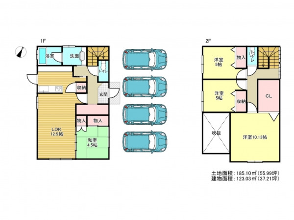 泉南市新家、中古一戸建ての間取り画像です