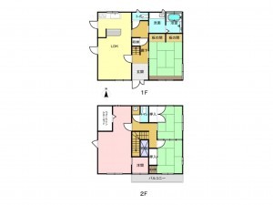 大垣市本今、中古一戸建ての間取り画像です