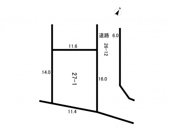 館林市西高根町、土地の間取り画像です