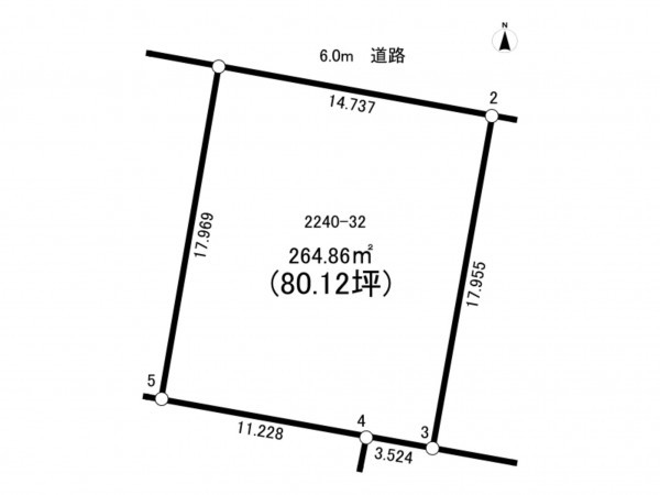 館林市瀬戸谷町、土地の間取り画像です
