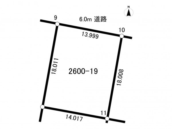 館林市瀬戸谷町、土地の間取り画像です