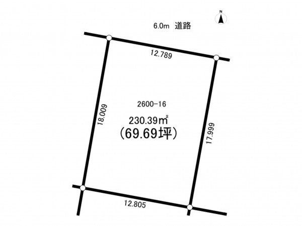 館林市瀬戸谷町、土地の間取り画像です