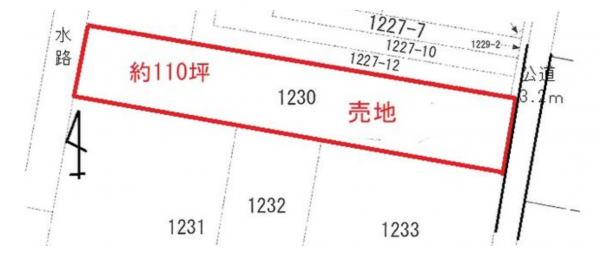 館林市広内町、土地の画像です