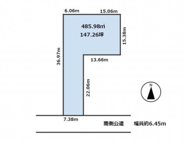 館林市松原、土地の画像です