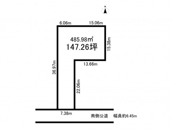 館林市松原、土地の間取り画像です