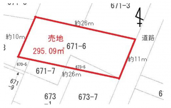 館林市城町、土地の画像です