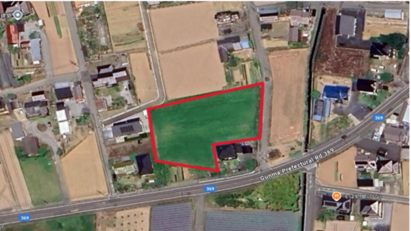 邑楽郡明和町千津井、土地の画像です