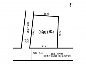 邑楽郡邑楽町大字中野、土地の間取り画像です