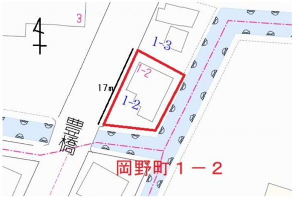 館林市岡野町、土地の画像です