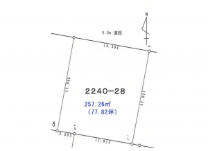 館林市瀬戸谷町、土地の間取り画像です