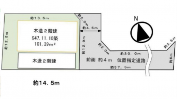 館林市坂下町、土地の間取り画像です