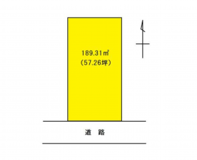 邑楽郡明和町新里、土地の間取り画像です