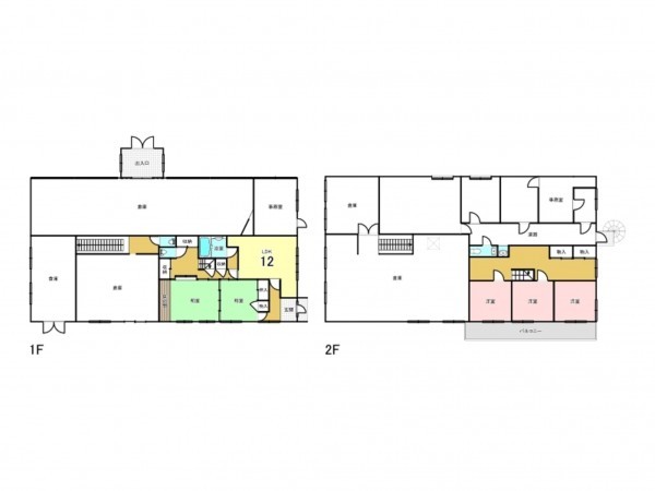 館林市緑町、収益物件/住宅付店舗の間取り画像です