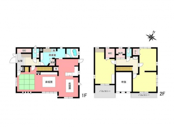 館林市西高根町、中古一戸建ての間取り画像です