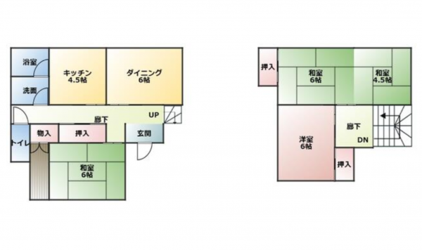 館林市堀工町、中古一戸建ての間取り画像です