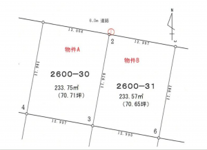 館林市瀬戸谷町、土地の間取り画像です