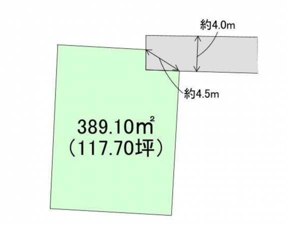 館林市岡野町、土地の間取り画像です